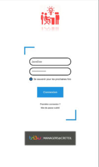 Capture d'écran de l'interface de connexion pour l'application Défi Modernisation.