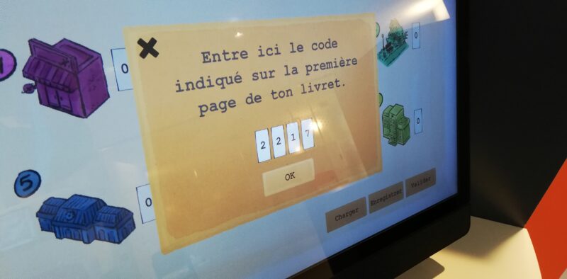 Photographie d'un écran montrant la fenêtre de sauvegarde de l'application numérique Xperium