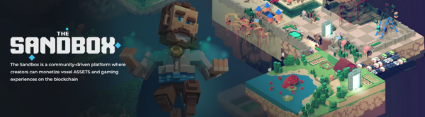 Bandeau promotionnel du jeu The Sandbox.